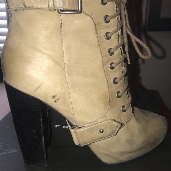 Trouve Distressed Leather booties - Picture 2 of 7